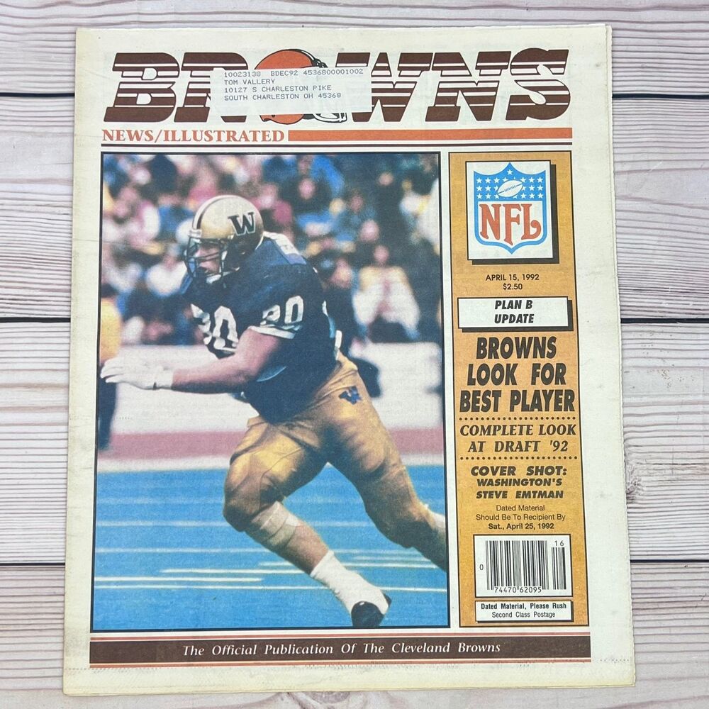 1992 Cleveland Browns News/Illustrated NFL Pre-Draft Issue Emtman/Vardell/Howard